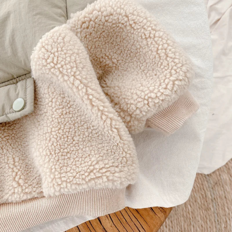 CozyLamb™ – Superwarme Fleece Lamswollen Jas – Meisjes Winterjas