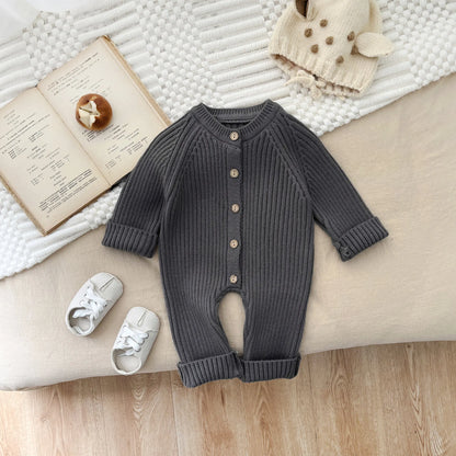 Woolberry™ – Zachte Gebreide Romper – Warme Knusheid voor Baby’s