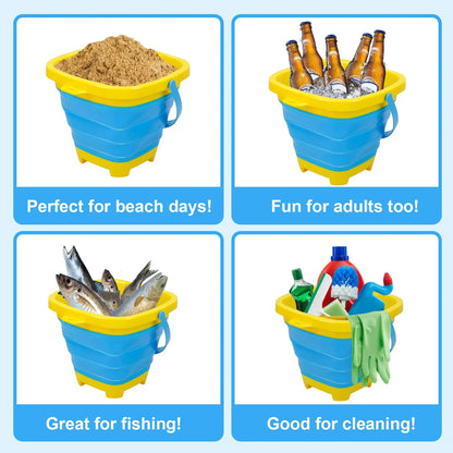 FlexiBucket™ – De Ultieme Opvouwbare Strandemmer - Strand Speelgoed