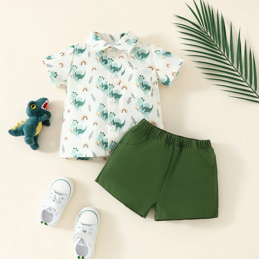 DinoTrekker™ – Zomerset met Dino Print – Jongens Kleding Set