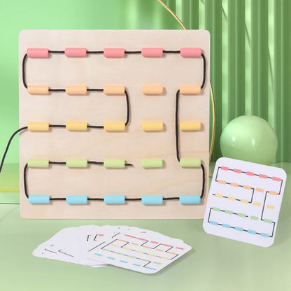 Thread & Learn™ – Houten Rijgspeelgoed - Patronen leggen met touw