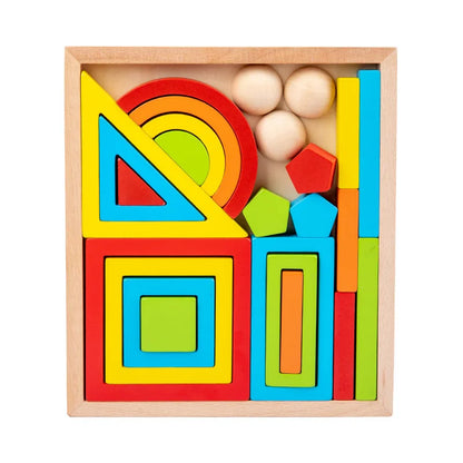 4Ever Wood PuzzleBuild™ - Creatief Stapelen en Leren - Regenboog Stapelspeelgoed