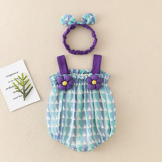 Bloombelle™ – Zomerse Romper met Bloemdetails – Luchtige Babyoutfit