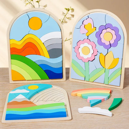 4Ever Wood Picture™ - Puzzelkunst - Puzzelblokken