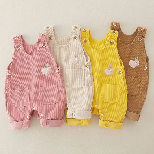 RibBuddy™ – Comfortabele Ribstof Tuinbroek – Uniseks Baby Outfit