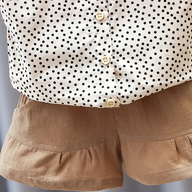 BreezeBloom™ – Luchtige Katoenen Zomerset met Chique Look – Meisjes Kleding Set
