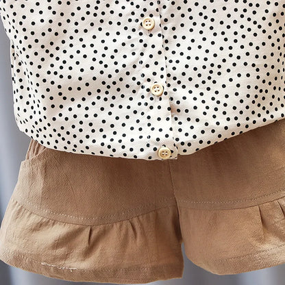 BreezeBloom™ – Luchtige Katoenen Zomerset met Chique Look – Meisjes Kleding Set