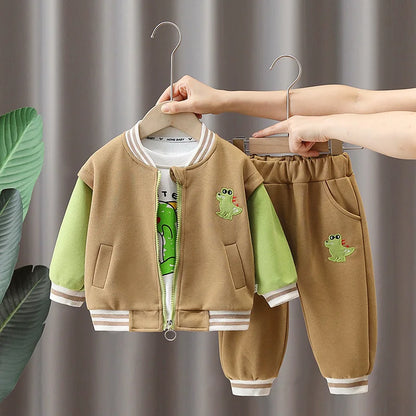 DinoDrift™ – Stoer 3-Delig Kledingset – Kinderoutfit met Dinosaurussen