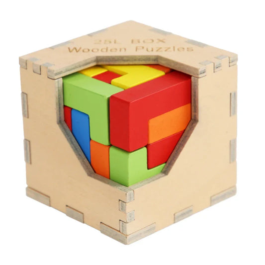 4Ever Wood MindBlocks™ – Houten Breinbreker  - 3D Tetris Puzzel