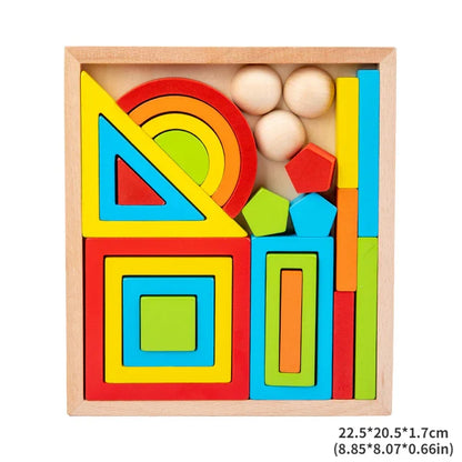 4Ever Wood PuzzleBuild™ - Creatief Stapelen en Leren - Regenboog Stapelspeelgoed