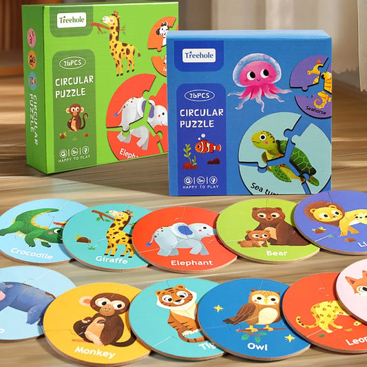 CritterMatch™ – Educatieve Dierenpuzzel van Hout – Logisch Speelplezier Kinderen