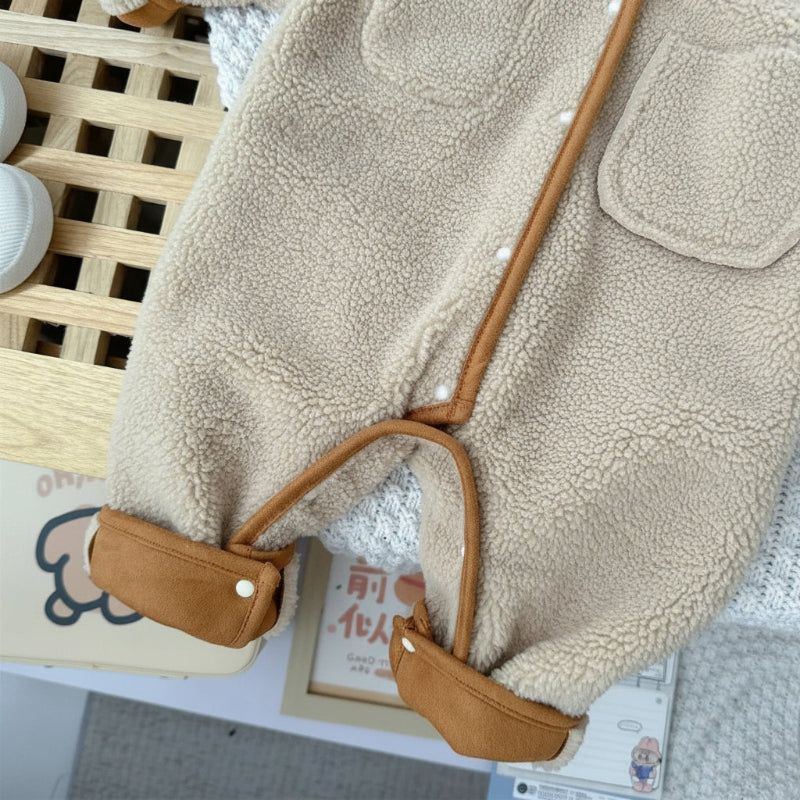 CozyCubby™ – Omkeerbare Winterromper met Capuchon – Warme Baby Jumpsuit