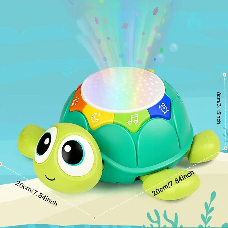 GlowTurtle™ – Muzikale Sterrenprojector – Interactief Kruipspeelgoed Baby’s
