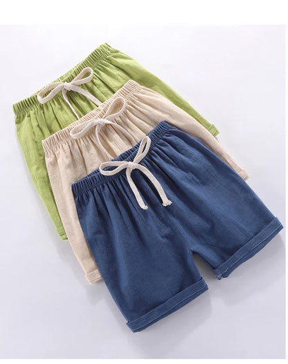 BreezeWalk™ – Sneldrogende Katoen-Linnen Shorts – Jongens Zomerbroek