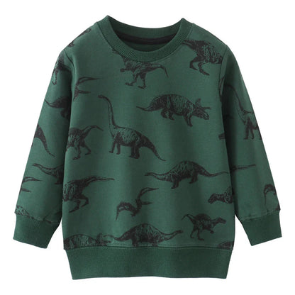 RoaryRoar™ – Zachte Sweater met Dino Print – Unisex Kindertrui
