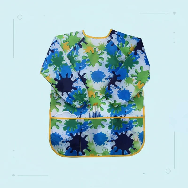 KleurKunst™ – Waterafstotend Schort met Lange Mouwen – Creatieve Kinderschort