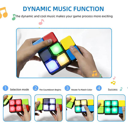 FlipPuzzle Pro™ - Puzzespel & muziek in je Handpalm - Puzzelkubus spel