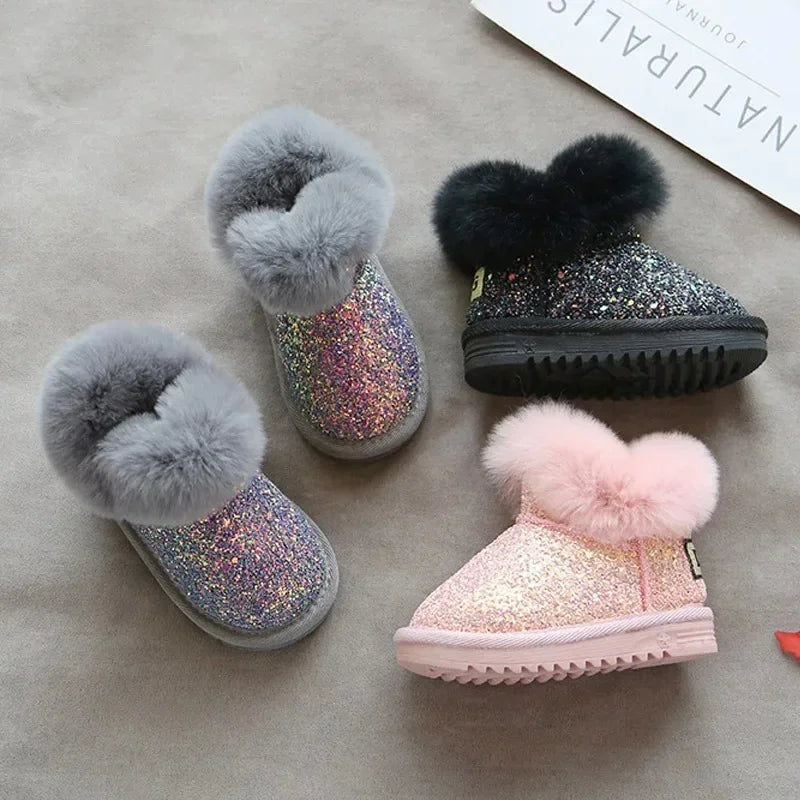 ShineSnugs™ – Warme Glitter Winterlaarzen – Stijlvolle Kinderschoenen
