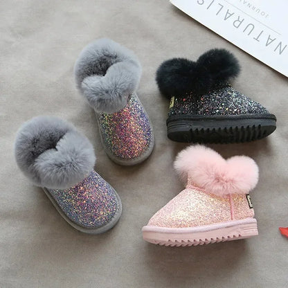 ShineSnugs™ – Warme Glitter Winterlaarzen – Stijlvolle Kinderschoenen