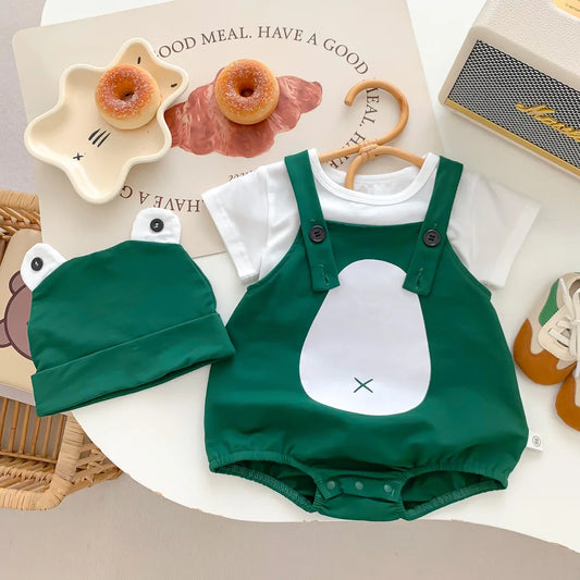 FroggyFit™ – Schattige Kikker Babyset – Comfortabel Zomerpakje