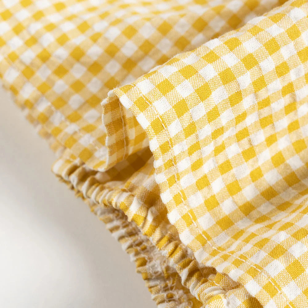 BreezeCheck™ – Zomerse Ruitjes Romper – Comfortabele Babyjurk