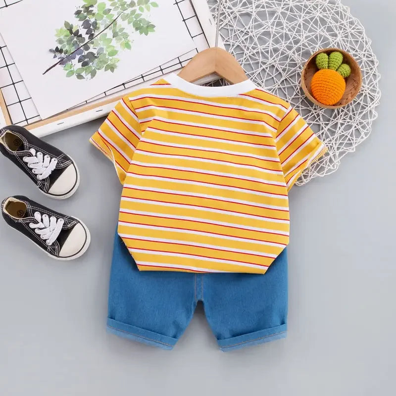 GiraffoGo™ – T-Shirt Set met Dierenthema – Peuter Zomer Outfit