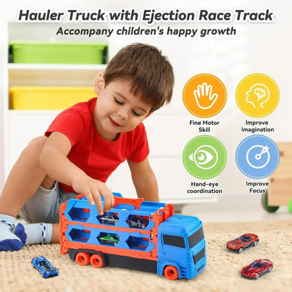 TurboHauler™ – 9-in-1 Race & Opslagplezier – Transformeerbare Speelgoedtruck