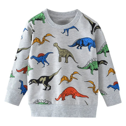 RoaryRoar™ – Zachte Sweater met Dino Print – Unisex Kindertrui