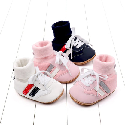 PatchSteps™ – Slipvaste Patchwork Schoenen – Baby Eerste Stapjes