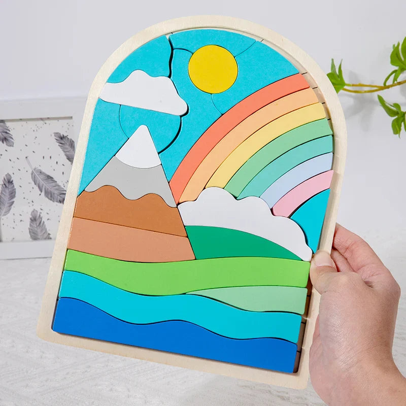 4Ever Wood Picture™ - Puzzelkunst - Puzzelblokken