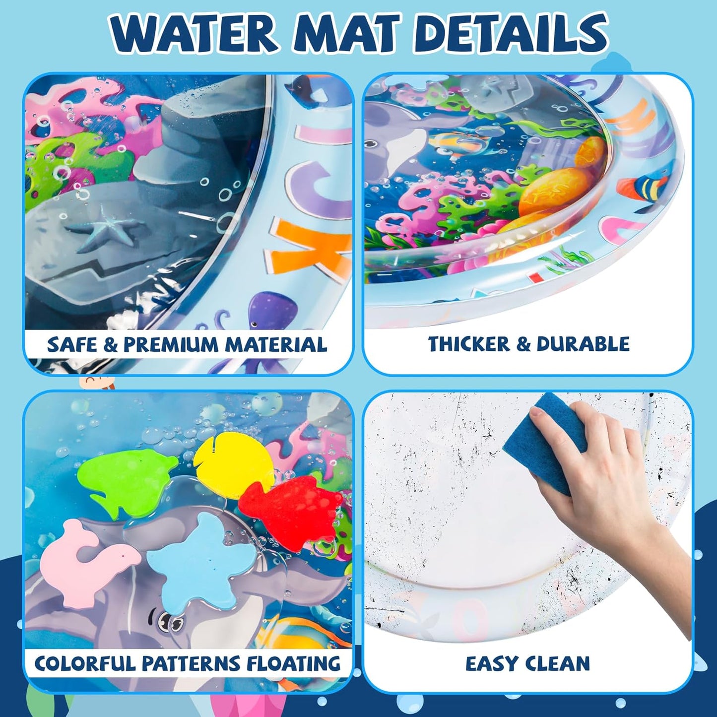 AquaTots™ – Sensorische Watermat voor Baby’s – Ontwikkelend Speelkleed