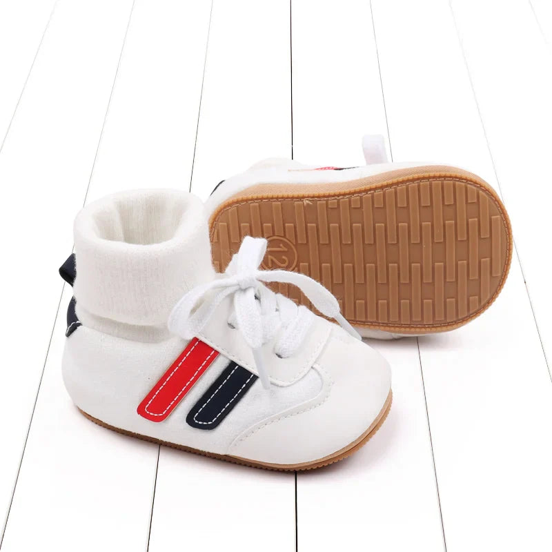 PatchSteps™ – Slipvaste Patchwork Schoenen – Baby Eerste Stapjes