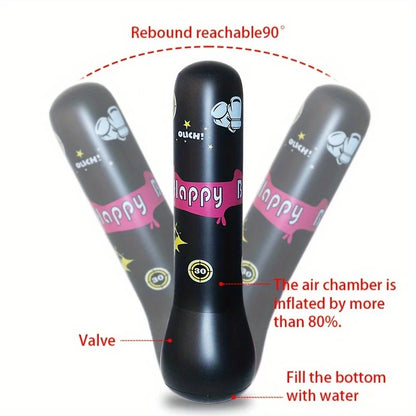 StootPlezier™ – Opblaasbare Bokszak met Handschoenen – Actief Spel voor Kinderen