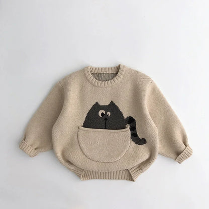 CritterHood™ – Zachte Sweater met Dierenprint – Unisex Kindertrui