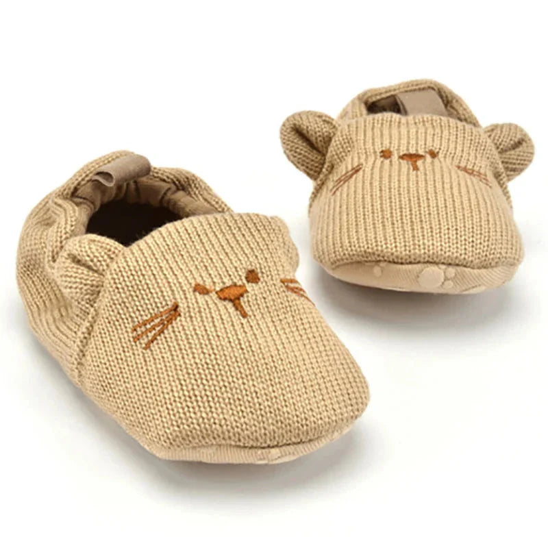 NestleToes™ – Antislip Babyslofjes van Katoen – Warme Baby Schoenen