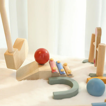 GolfieTots™ – Educatief Houten Golfspel – Actief Speelplezier Binnen & Buiten