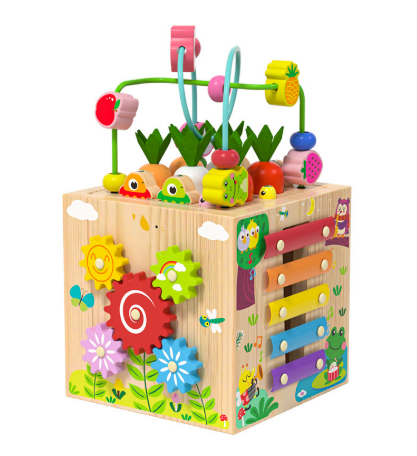 EduCube™ – 8-in-1 Montessori Activiteitenkubus – Educatief Speelplezier voor Baby’s