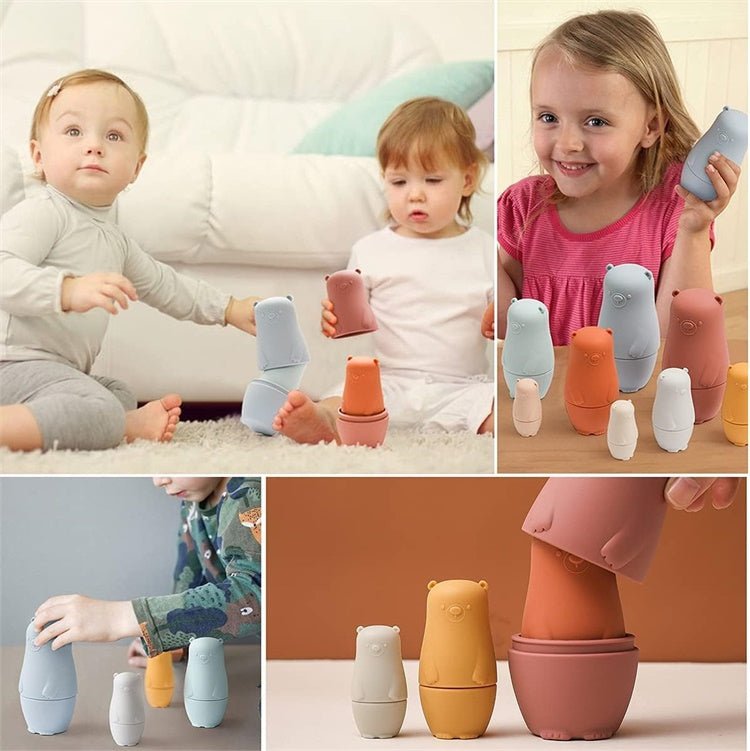TeddyStack™ – Leren stapelen met plezier – Silicone speelgoed baby