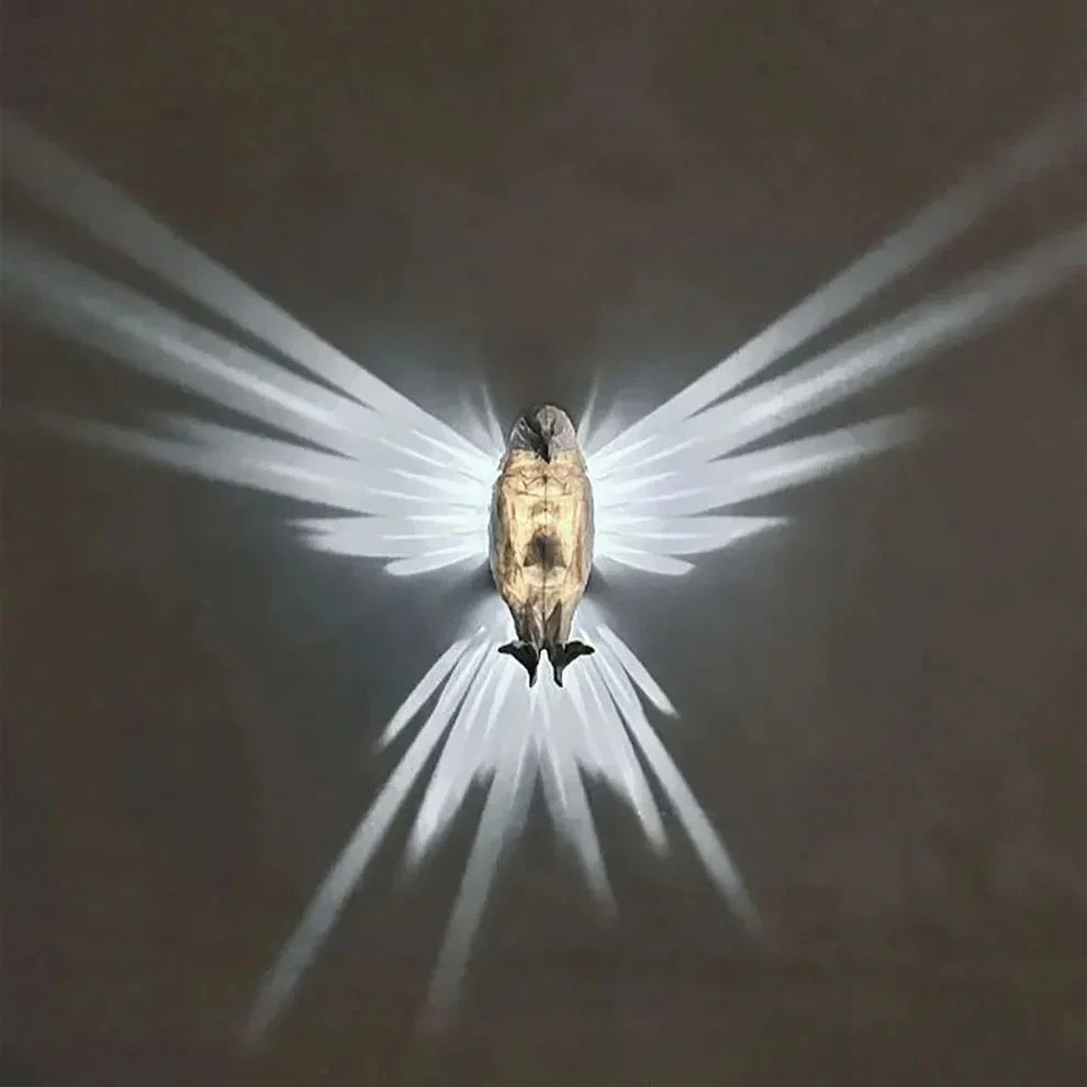 WingGlowBird™ – LED Wandlamp Vogel Design – 3D Vleugelprojectie Licht