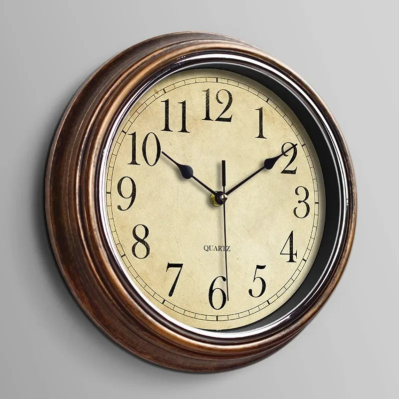 ClassicWoodSilent™ – Houten Stille Wandklok 30 cm – Tijdloze Elegante Tijdweergave
