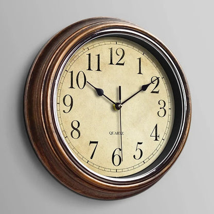 ClassicWoodSilent™ – Houten Stille Wandklok 30 cm – Tijdloze Elegante Tijdweergave