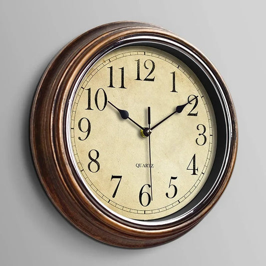 ClassicWoodSilent™ – Houten Stille Wandklok 30 cm – Tijdloze Elegante Tijdweergave