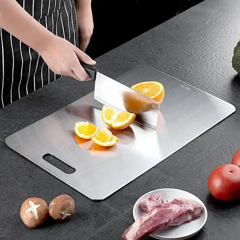 SteelCutHygiene™ – RVS Snijplank Hygiënisch – Vlees Groenten Fruit Snijden