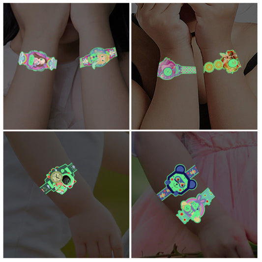 GlowTime™ – Lichtgevende Horloge Stickers voor Kinderen – Speelse Tijdloze Look