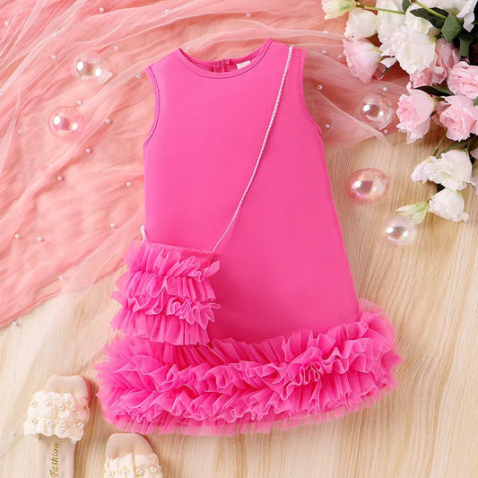 GlamTwirl™ – Feestjurk met Accessoire – Meisjes Prinsessen Jurkje