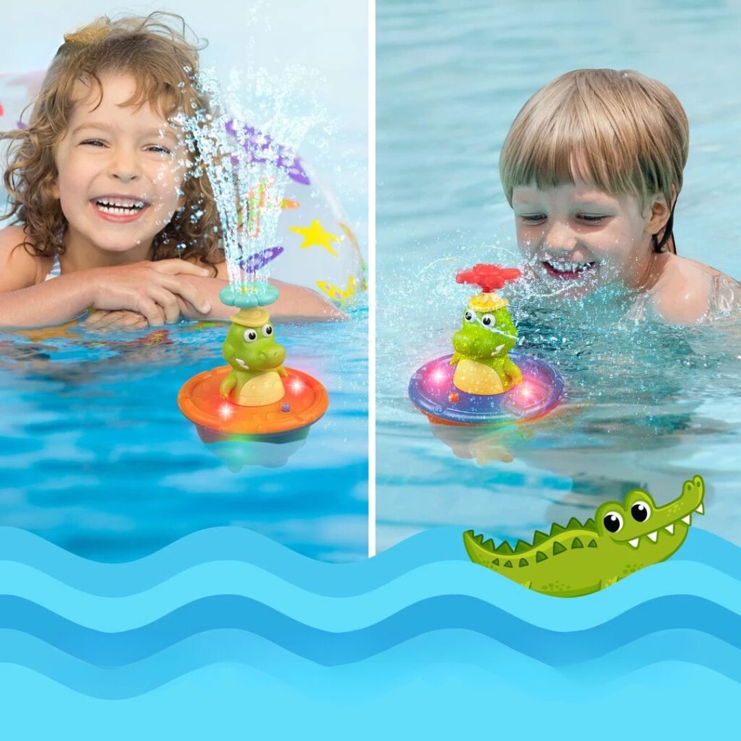 SplashCroc™ – Fontein krokodil – Badspeelgoed voor baby’s