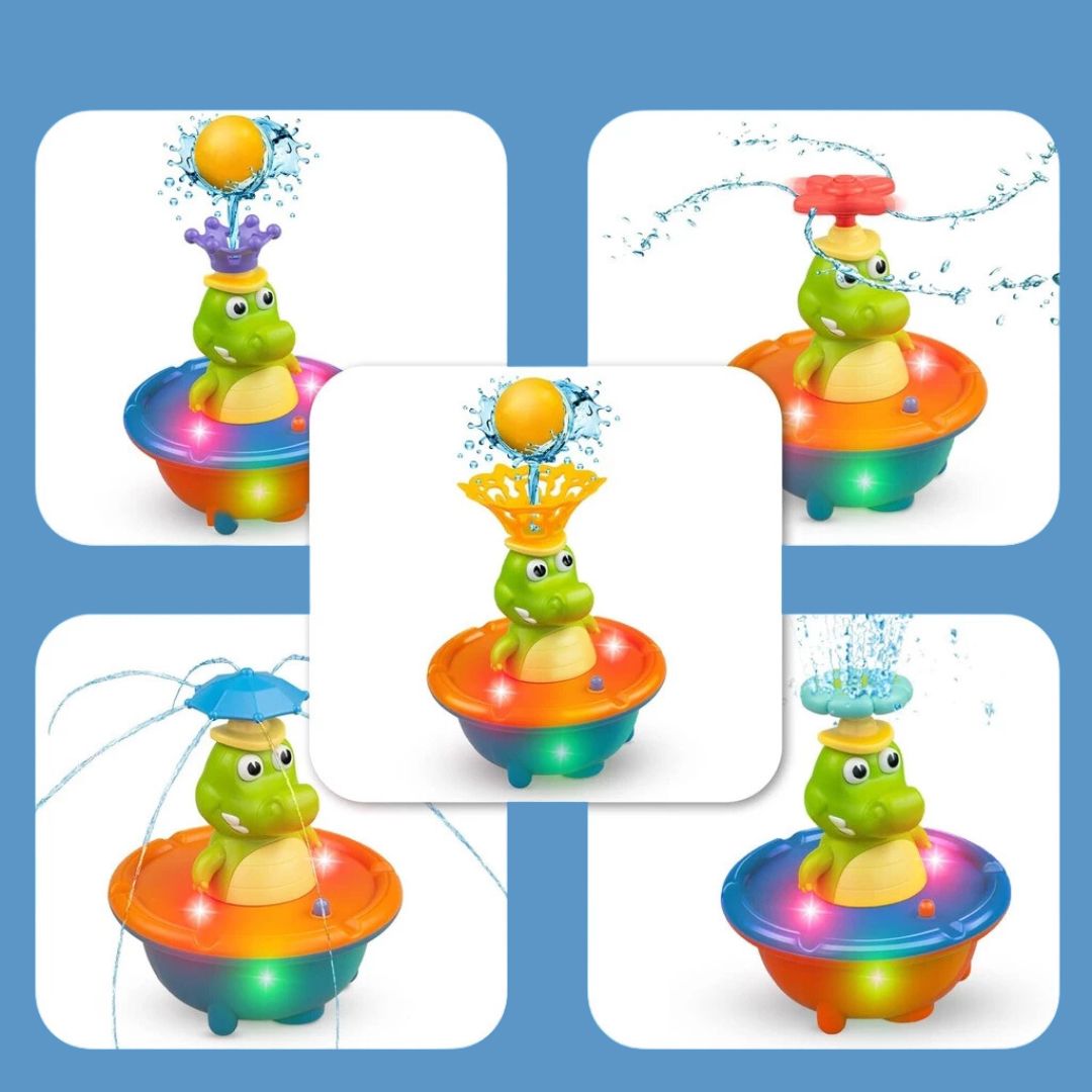 SplashCroc™ – Fontein krokodil – Badspeelgoed voor baby’s
