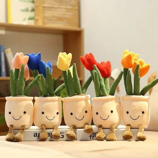 BloomBuddies™ – Vrolijke Bloemen Knuffelfiguur – Decoratieve Pluche Vriend