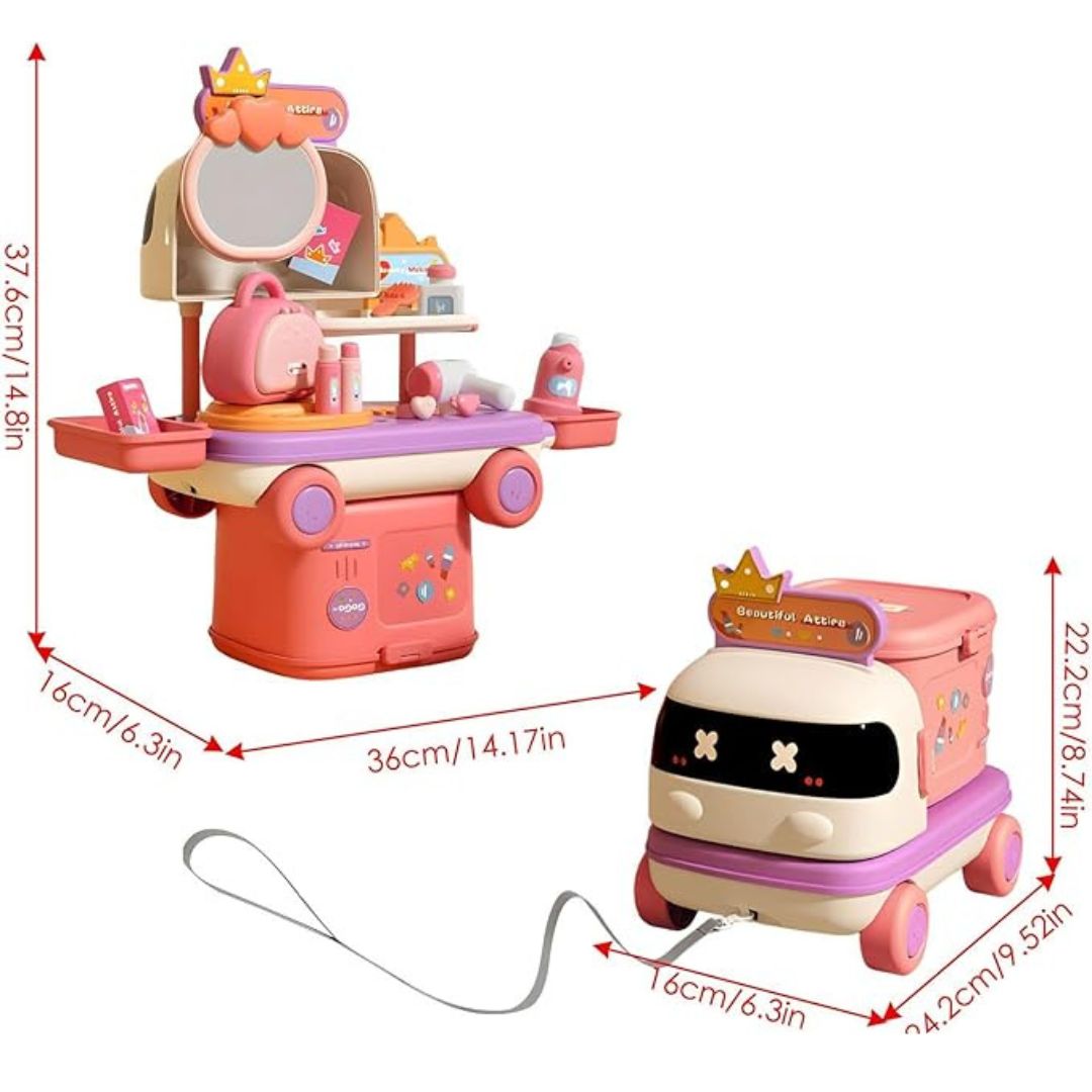 PlayWheels™ – 3-in-1 Rollenspel Truck (Keuken, Smink & Dokter)