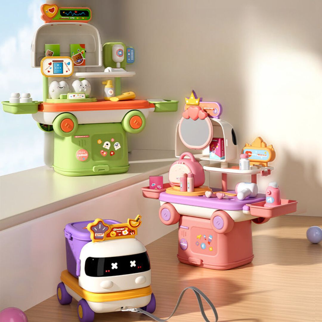 PlayWheels™ – 3-in-1 Rollenspel Truck (Keuken, Smink & Dokter)